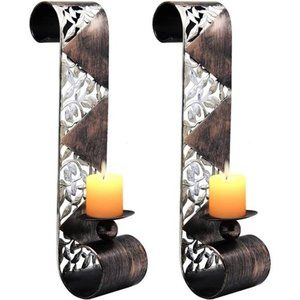 Wall Sconce Candle Holder Metal Wall Art for Living Room, Bathroom, Dining Room